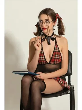 Gallipoli Fantezi Siyah Transparan Ekose Kostüm Gallipoli MGP6520 - Alternatif Görünüm