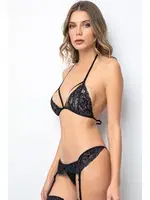 Fantezi Sütyen Jartiyer Takım Miorre 012-000027 Siyah farklı açı