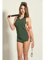 Fantezi Yeşil Babydoll Şapka Ve Kol Bandı Takım Gallipoli MGP6470 Yeşil