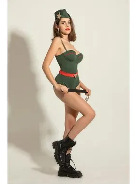 Gallipoli Fantezi Yeşil Straplez Çıtçıtlı Badi Ve Şapka Takım Gallipoli MGP6480 - Alternatif Görünüm