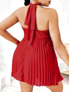 Pink Night Fırfırlı Kırmızı Büyük Beden Fantezi Gecelik Pink Night 6660 - Alternatif Görünüm