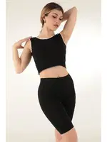 Fitilli Desteksiz Kalın Askılı Spor Büstiyer Miorre 999-ZZ0121 Siyah farklı açı