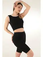 Fitilli Desteksiz Kalın Askılı Spor Büstiyer Miorre 999-ZZ0121 Siyah görsel 7