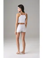 Fitilli İnce Askılı Kadın Kısa Atlet Doreanse 9327 Bayaz detay görünüm