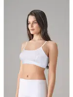 Fitilli İnce Askılı Kadın Spor Sütyen Doreanse 5595 Beyaz