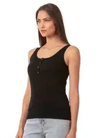 Fitilli Pamuklu Likralı Kaşkorse Patlı Kalın Askılı Örme Kadın Atlet Özkan 27063  Siyah görsel 18