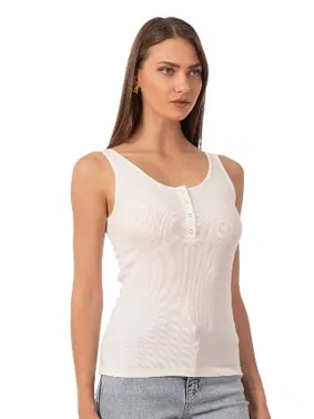 Özkan Fitilli Pamuklu Likralı Kaşkorse Patlı Kalın Askılı Örme Kadın Atlet Özkan 27063  - Alternatif Görünüm