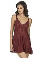 Gecelik String Takım Fabony 4180 Bordo