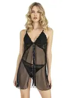 Gecelik String Takım Fabony 4250 Siyah