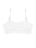 Genç Kız Pedli Büstiyer Likralı %96 Pamuk ÖTS 6300 - 6 ADET Beyaz