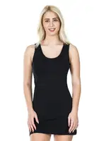 Geniş Askılı Kadın Kombinezon Derya Kurşun DE963 Siyah