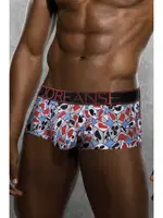 Geniş Bel Latikli İskambil Zar Desenli Mini Erkek Boxer Doreanse 1769 Mavi