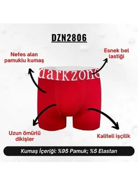 Darkzone Geniş Lastikli Erkek Kırmızı Boxer Darkzone DZN2806 - Alternatif Görünüm