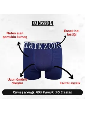 Darkzone Geniş Lastikli Erkek Lacivert Boxer Darkzone DZN2804 - Alternatif Görünüm