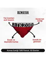 Geniş Lastikli Kırmızı Erkek Slip Külot   Darkzone DZN6156 farklı açı