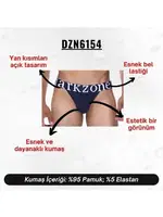 Geniş Lastikli Lacivert Erkek Slip Külot   Darkzone DZN6154 farklı açı