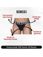 Geniş Lastikli Siyah Erkek Slip Külot  Darkzone DZN6151 görsel 4
