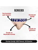 Geniş Lastikli Ten Rengi Erkek Slip Külot  Darkzone DZN6189 farklı açı
