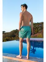 Geometrik Desenli Erkek Turkuaz Rodos Deniz Şort Mayo Doreanse 3842 Turkuaz detay görünüm