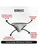 Geometrik Desenli Gri Erkek Slip  Darkzone DZN6472 detay görünüm
