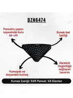 Geometrik Desenli Lacivert Erkek Slip  Darkzone DZN6474 detay görünüm