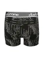 Geometrik Desenli Siyah Erkek Boxer Darkzone DZN2696 detay görünüm