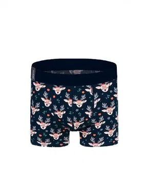 Darkzone Geyik Desenli Yılbaşı Erkek Boxer (Dijital Baskılı) Darkzone DZNNY0003