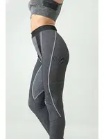 Gigotto Çizgili Kadın Normal Bel Tayt Miorre 279-000010 Gri görsel 8