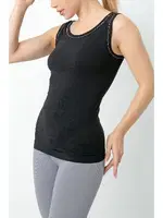 Gigotto Kadın Seamless Desenli Atlet Miorre 001-001258 Siyah detay görünüm