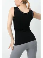 Gigotto Kadın Seamless Desenli Atlet Miorre 001-001258 Siyah görsel 4