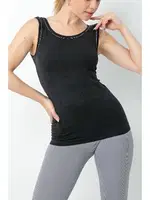 Gigotto Kadın Seamless Desenli Atlet Miorre 001-001258 Siyah görsel 5