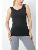 Gigotto Kadın Seamless Desenli Atlet Miorre 001-001258 Siyah görsel 6