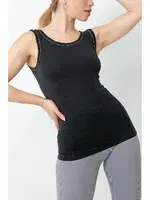 Gigotto Kadın Seamless Desenli Atlet Miorre 001-001258 Siyah görsel 7