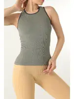 Gigotto Kadın Seamless Fitilli Atlet Miorre 001-001254 Yeşil görsel 5