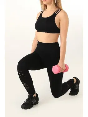 Miorre Gigotto Kadın Seamless Yüksek Bel File Detaylı Tayt Miorre 279-000005