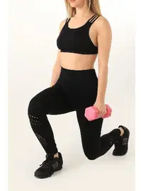 Miorre Gigotto Kadın Seamless Yüksek Bel File Detaylı Tayt Miorre 279-000005