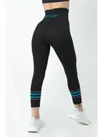 Gigotto Renkli Çizgili Seamless Yüksek Bel Spor Tayt Miorre 001-001224 Siyah görsel 5