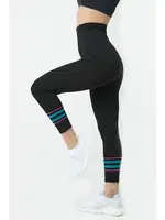 Gigotto Renkli Çizgili Seamless Yüksek Bel Spor Tayt Miorre 001-001224 Siyah görsel 6