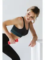 Gigotto Seamless Çizgili Büstiyer Miorre 279-000011 Siyah