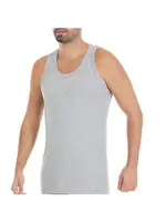 Gri 3'lü Paket %100 Pamuk Sporcu Ribana Erkek Atlet Yıldız 19 Gri