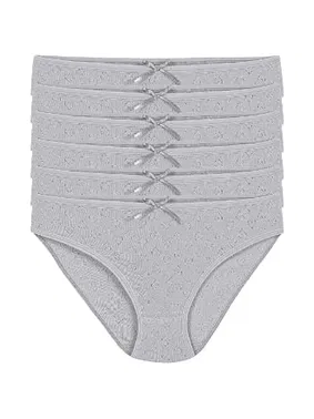 Yıldız Çamaşır Gri 6'lı Paket Pamuk Kalpli Kadın Bikini Külot Yıldız 3574
