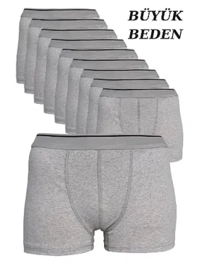 Arma Yıldız Gri Battal Büyük Beden Boxer 10lu Paket Arma Yıldız 9177 - 10 ADET