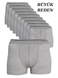 Arma Yıldız Gri Battal Büyük Beden Boxer 10lu Paket Arma Yıldız 9177 - 10 ADET