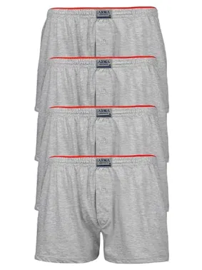 Arma Yıldız Gri Düğmeli Havlu Bel Boxer 4'lü Paket - Arma Yıldız 1140 - 4 ADET