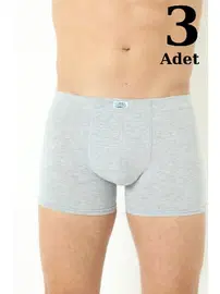 Arma Yıldız Gri Erkek Boxer Düz 3lü Paket Pamuklu Likralı Arma Yıldız 1170 - 3 ADET