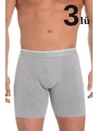 Arma Yıldız Gri Likralı Uzun Boxer 3'lü Paket Arma Yıldız 1173 - 3 ADET