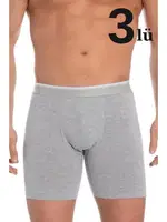 Gri Likralı Uzun Boxer 3'lü Paket Arma Yıldız 1173 - 3 ADET Gri