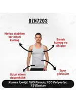 Gri Pamuklu Erkek Atlet  Darkzone DZN7203 görsel 4