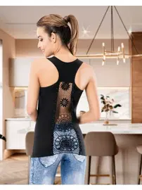 Derya Kurşun Güpürlu Siyah Sporcu Kadın Atlet Derya Kurşun DE135