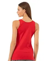 Güpürlü Pamuklu Ribana Dantelli Manolya Kadın Atlet Özkan 2001  Kırmızı görsel 19